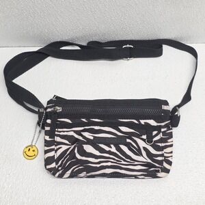 Joe Boxer Winky Smiley Face Zebra Nylon Purse 90s Y2K